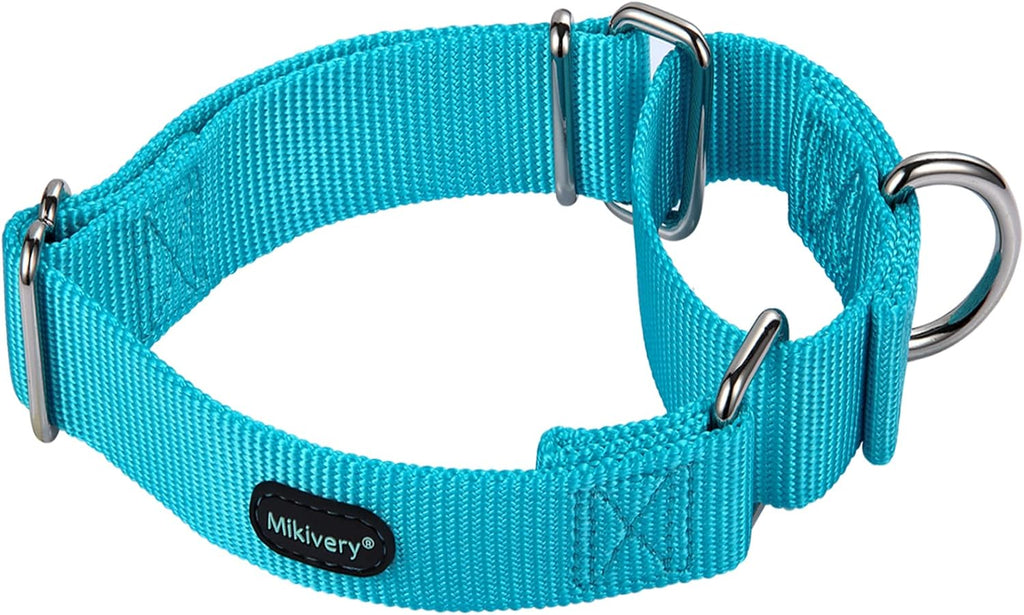 Mikivery Martingale Dog Collar Nylon Adjustable and Safety Training Colourful Comfortable Metal Buckle Pet Collars for Small Medium and Large Dogs(Haze,M) - Image 15