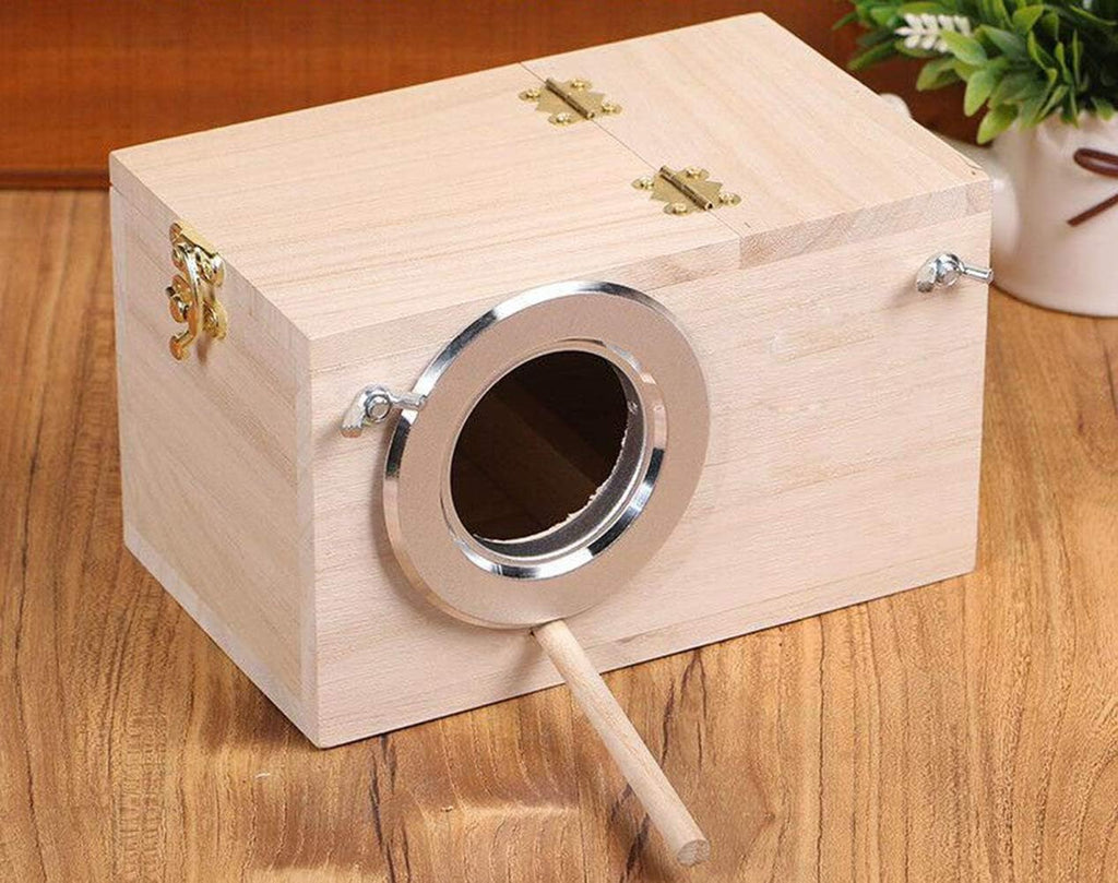 YJJKJ Wood Parakeet Nest Box with Natural Nesting Pads, Breeding Bird Cage House for Lovebirds Cockatiel Parrotlets Budgerigar Small Parrot - Image 9