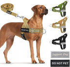 SlowTon No Pull Dog Harness - Heavy Duty Dog Harness and Leash Set for Medium Large Dogs, Reflective Tactical Harness with Soft Padded and Front Clip for Easy Walk and Training (Black L) - Image 12
