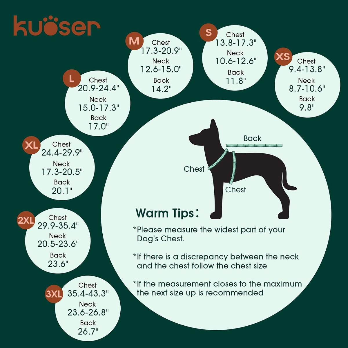 Kuoser dog jacket plaid pattern side view