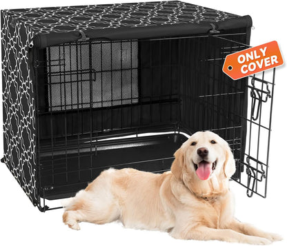 X-ZONE PET Double Door Dog Crate Cover - Polyester Pet Kennel Cover Fits 30 inches Wire Crate, Tan - Image 11