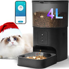 ANDOLL HOME 2.4G/5G Automatic Cat Feeder, 4L WiFi Food Dispenser with 10s Voice Recorder, Pet Feeder up to 10 Meals per Day, Timed Cat Feeder with Dry Food Sealed Ring (Matte White, 4.0 L) - Image 12