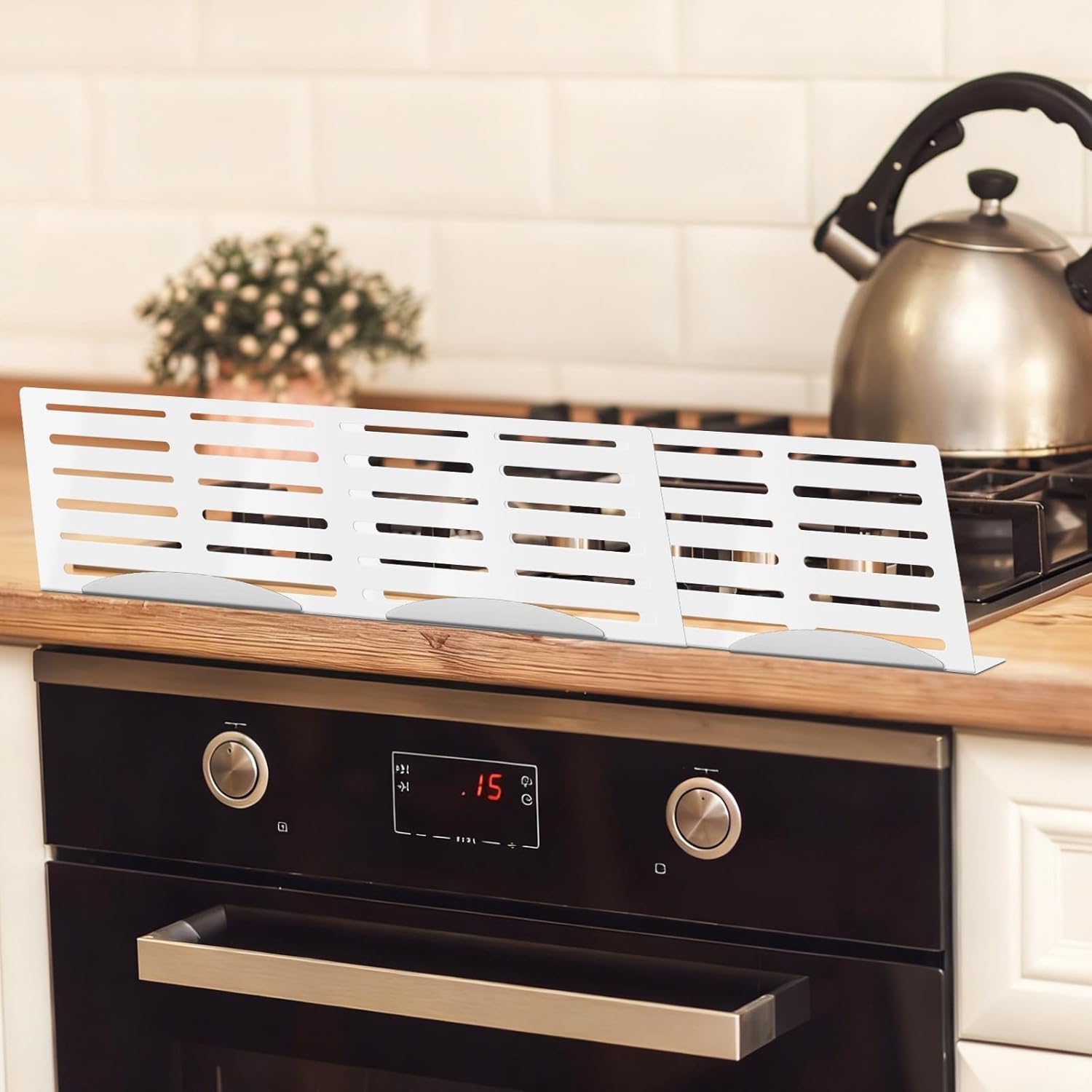 Beosuo child proof stove guard stainless steel front view