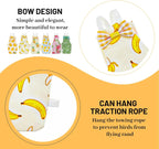 Adjustable strap mechanism on the back of the parakeet diaper
