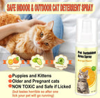 Natural plant-based cat repellent spray bottle.