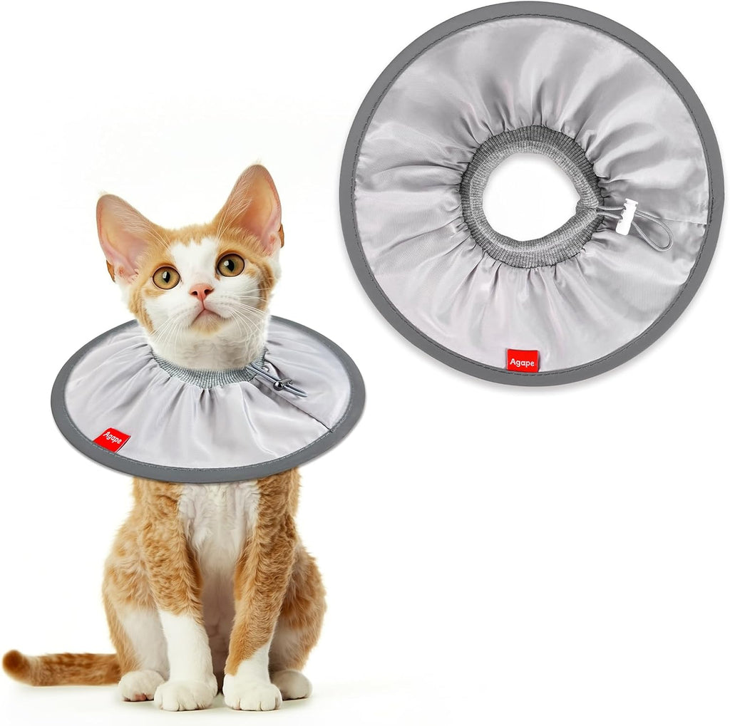 Agape Summer Soft Cat Cone, Lightweight Collar to Stop Licking & Scratching | Comfy Adjustable Cat Elizabethan Collar for After Surgery and Neuter Recovery, Water-Repellent Neck Cone for Cats & Kittens - Image 15