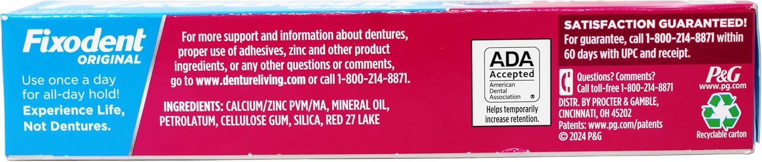 Fixodent Complete Original Denture Adhesive Cream 2.4 Oz - Image 3