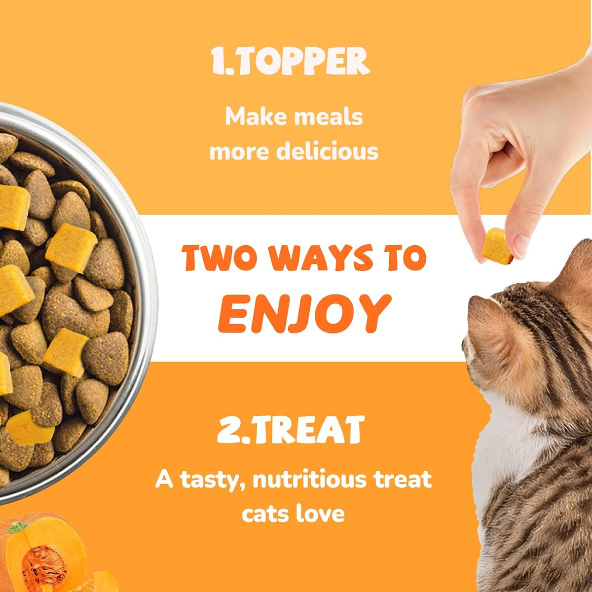 PAWUP Freeze Dried Pumpkin Treats for Dogs & Cats - Single Ingredient High Fiber Dog Food Topper for Digestion & Gut Health, Natural Pet Snacks for Sensitive Stomachs, 1.58 oz - Image 6