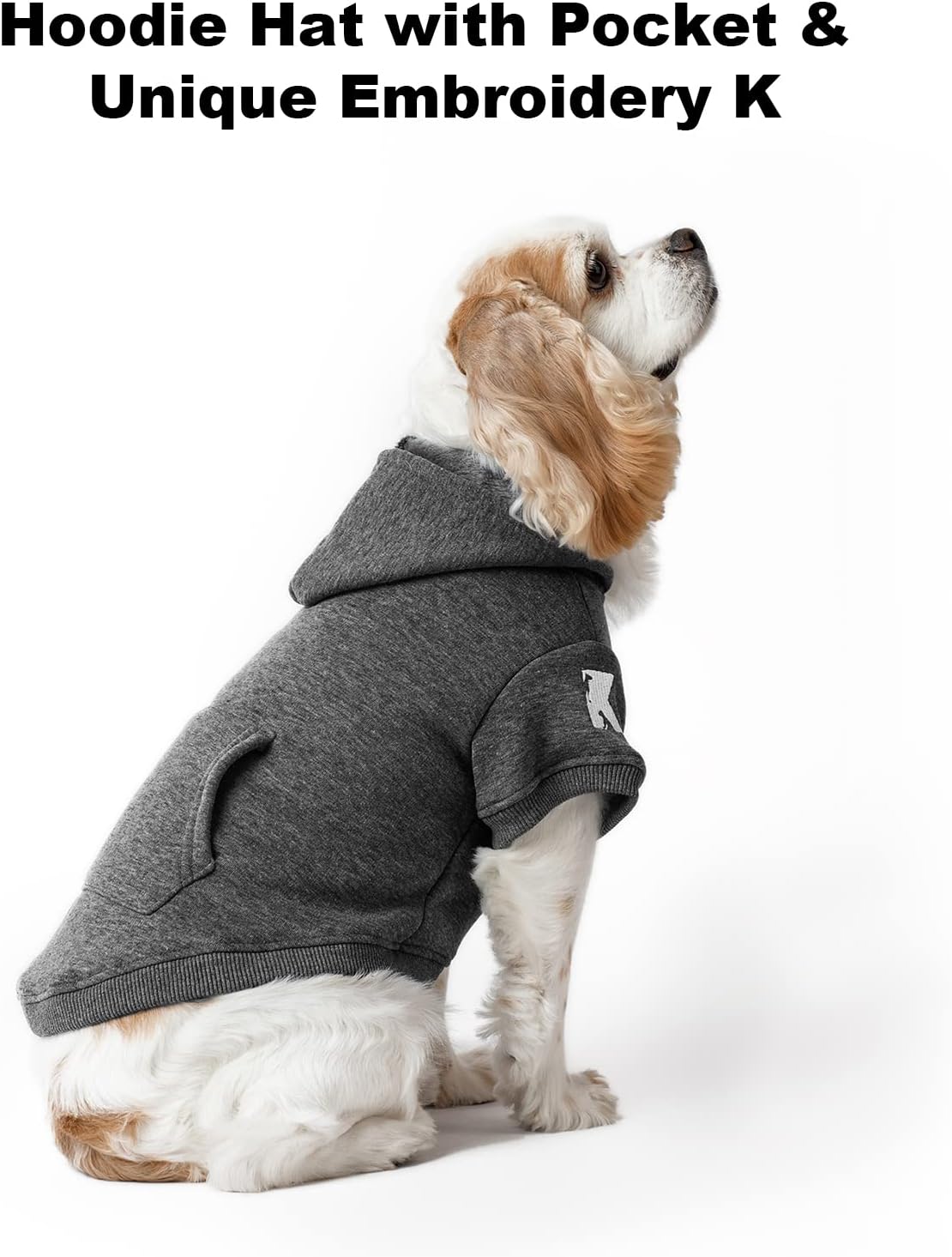 Koneseve puppy warm coat laid flat illustrating the premium embroidery and stitching
