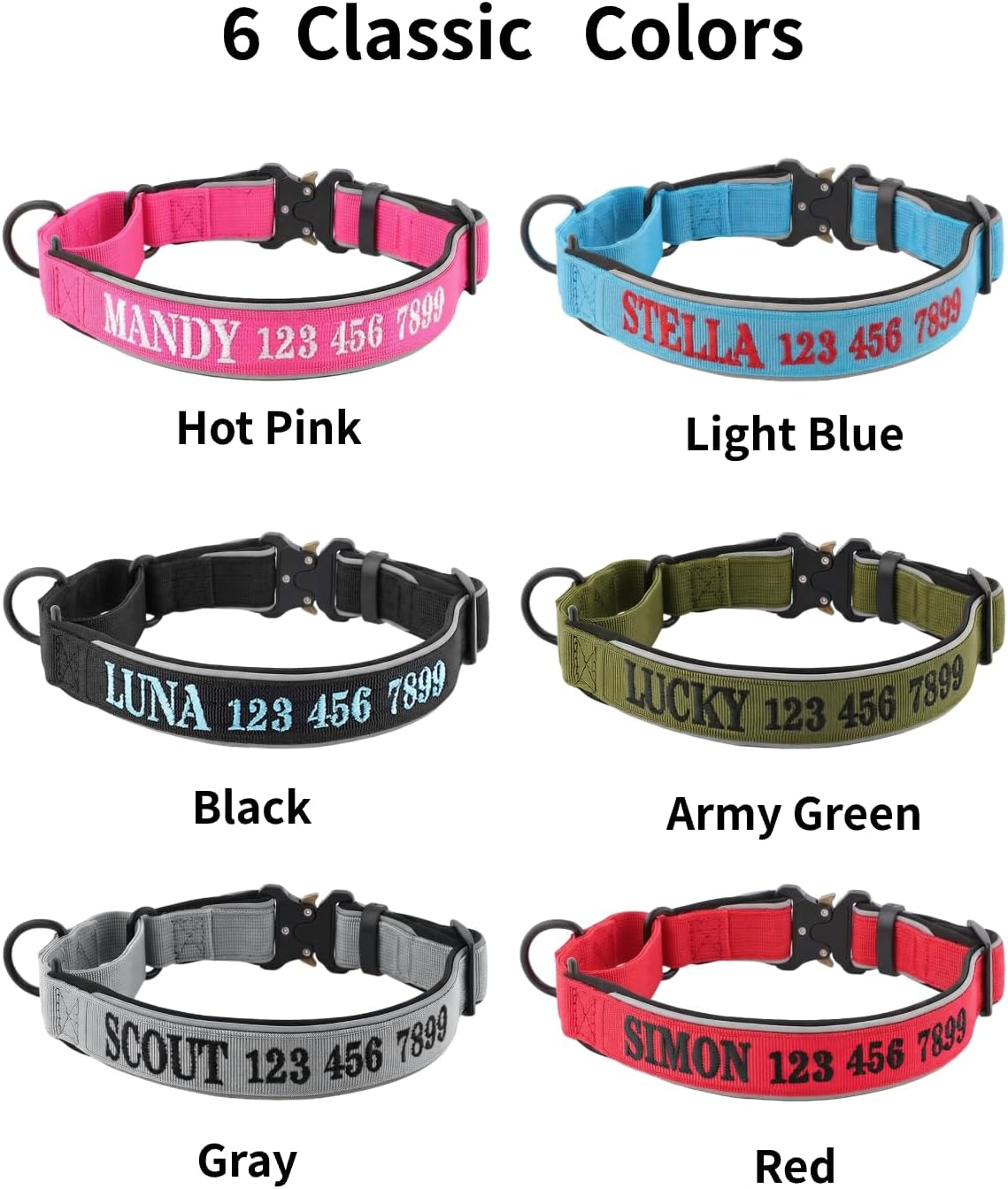 Indink heavy duty adjustable pet ID collar on a dog