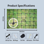 Close up of reinforced wire mesh structure for cat safety