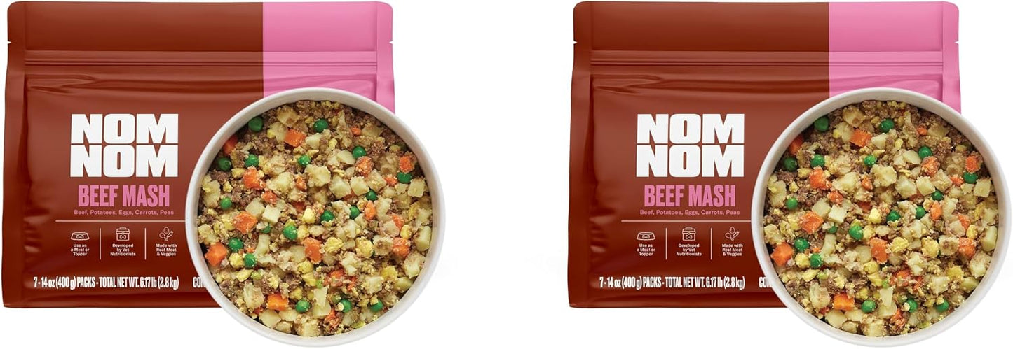 Nom Nom Freshly-Made Frozen Variety Pack Dog Food - Vet-Formulated Fresh Meals with Real Beef, Chicken, Turkey & Pork - Gently Cooked, Complete & Balanced Nutrition - 14oz Pouches, Pack of 7 - Image 10
