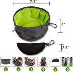 Close up of the waterproof lining interior of YMETECH travel dog bowls preventing leaks