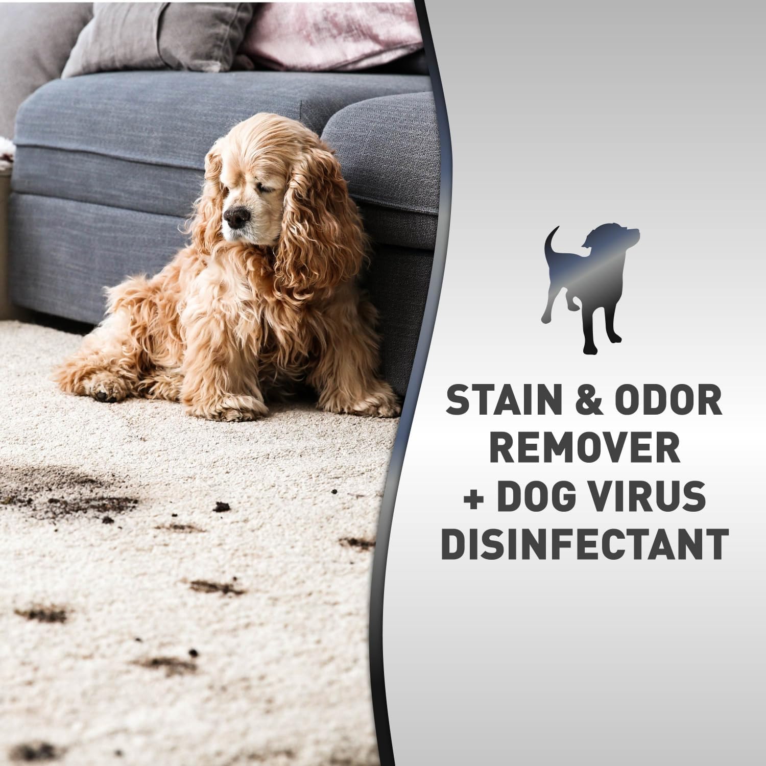 Natures Miracle enzymatic spray bottle for pet mess cleanup
