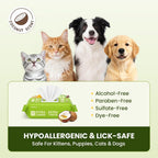 Hypoallergenic Pet Wipes for Dogs, Cats & Small Animals, 400 Coun - Image 3