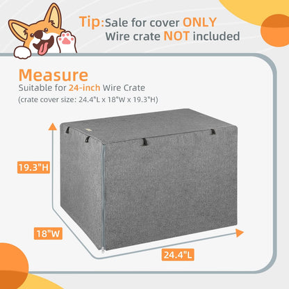 Seiyierr puppy kennel cover side panel access with zipped doors