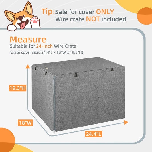 Seiyierr puppy kennel cover side panel access with zipped doors