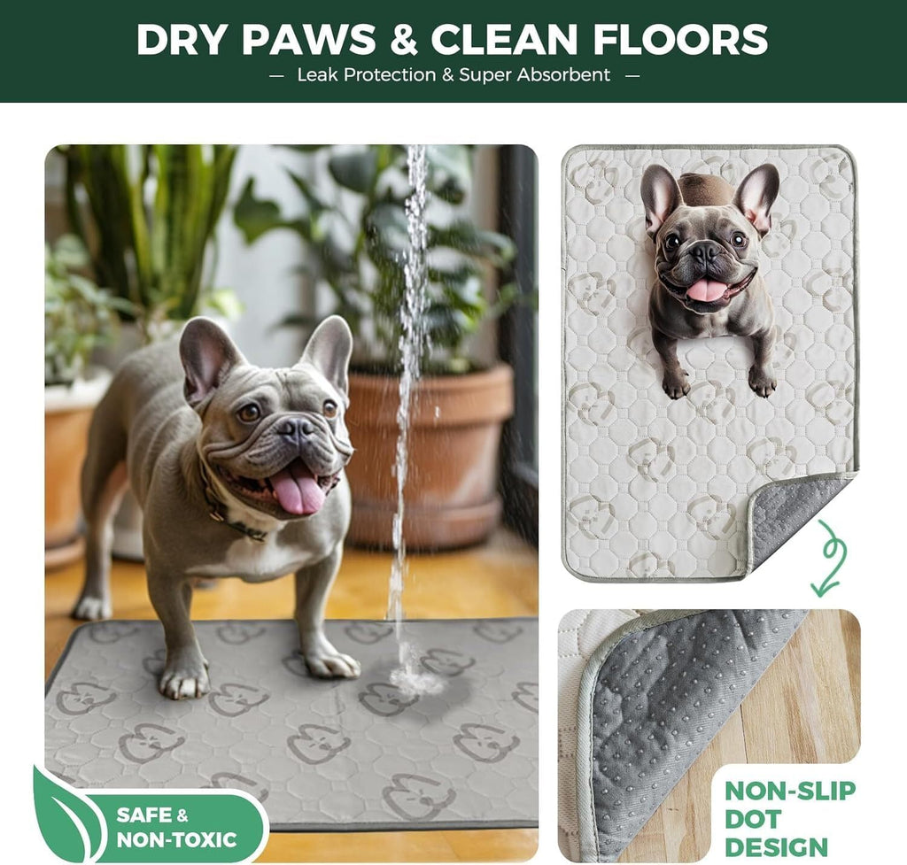 FXW rectangle pee pad inside dog playpen setup