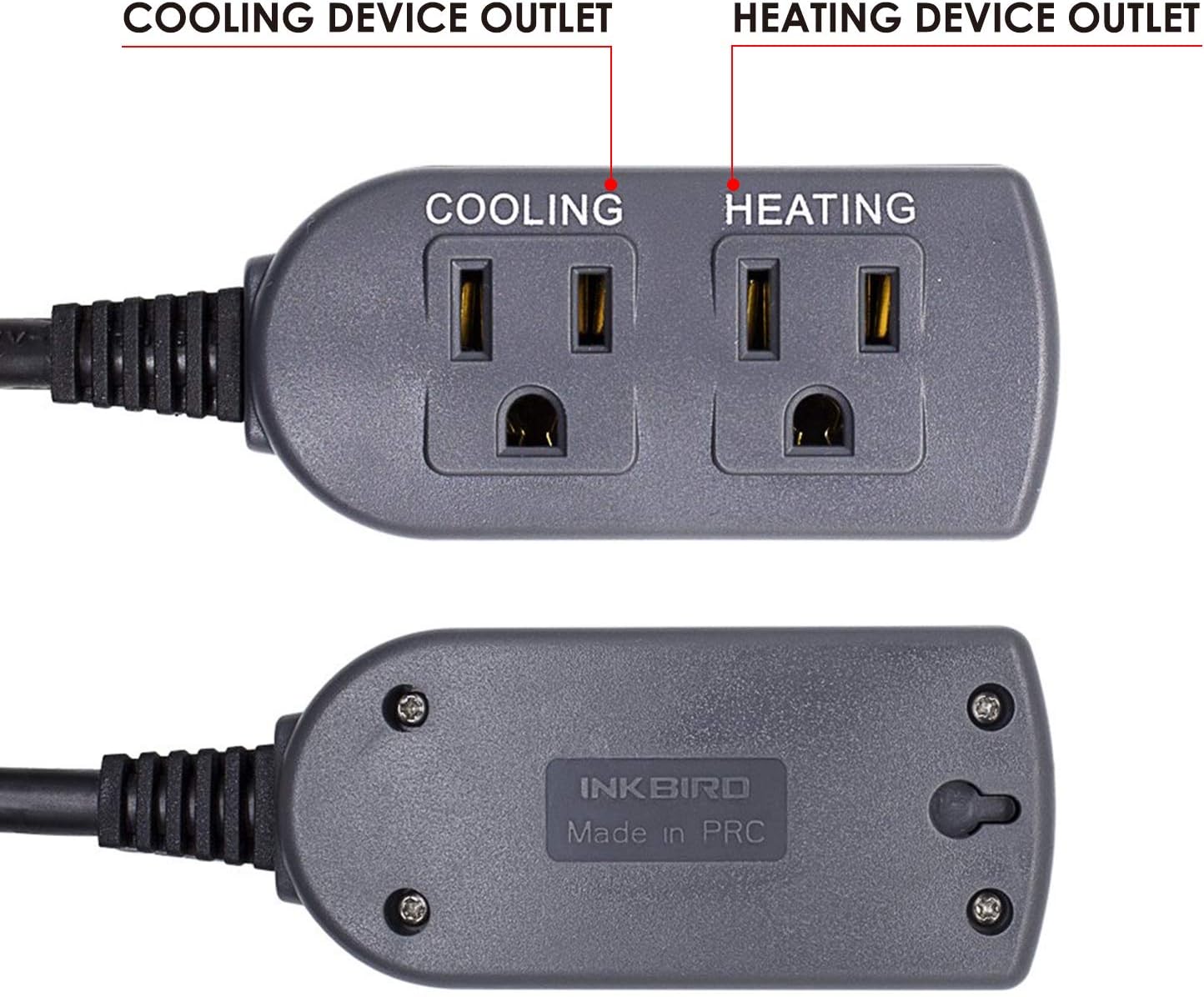 Inkbird ITC-308S heating and cooling plug outlets