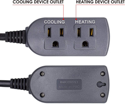 Inkbird ITC-308S heating and cooling plug outlets