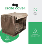 Molly Mutt cotton canvas pet crate cover with rolled up side panels