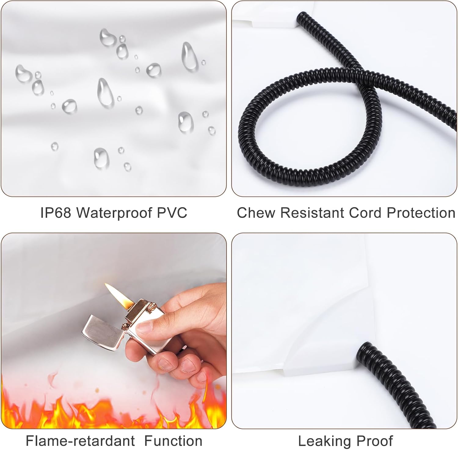 Removable machine-washable Sherpa plush cover unzipping from the waterproof interior heating core.