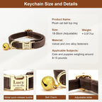 Yijhpbc small cat collar velvet soft material texture side view look