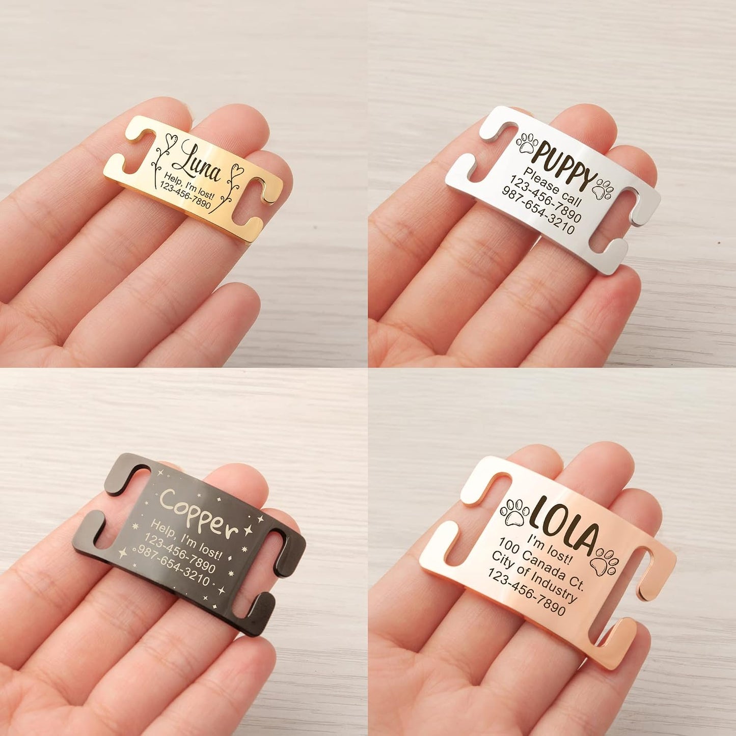 Anavia silent pet ID tag packaging displaying the small black variant details.
