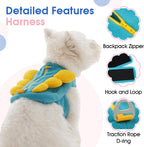 Side view of MORVIGIVE small pet backpack with zipper pocket