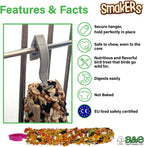 Parakeet enjoying an A&E Cage Company Smakers honey treat stick