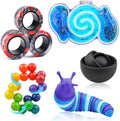 Cevioce 5 pieces fidget toy set featuring sensory slug and spinner.