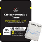 Charter Tactical Advanced Quick Clot Combat Gauze packaging front view for trauma kits