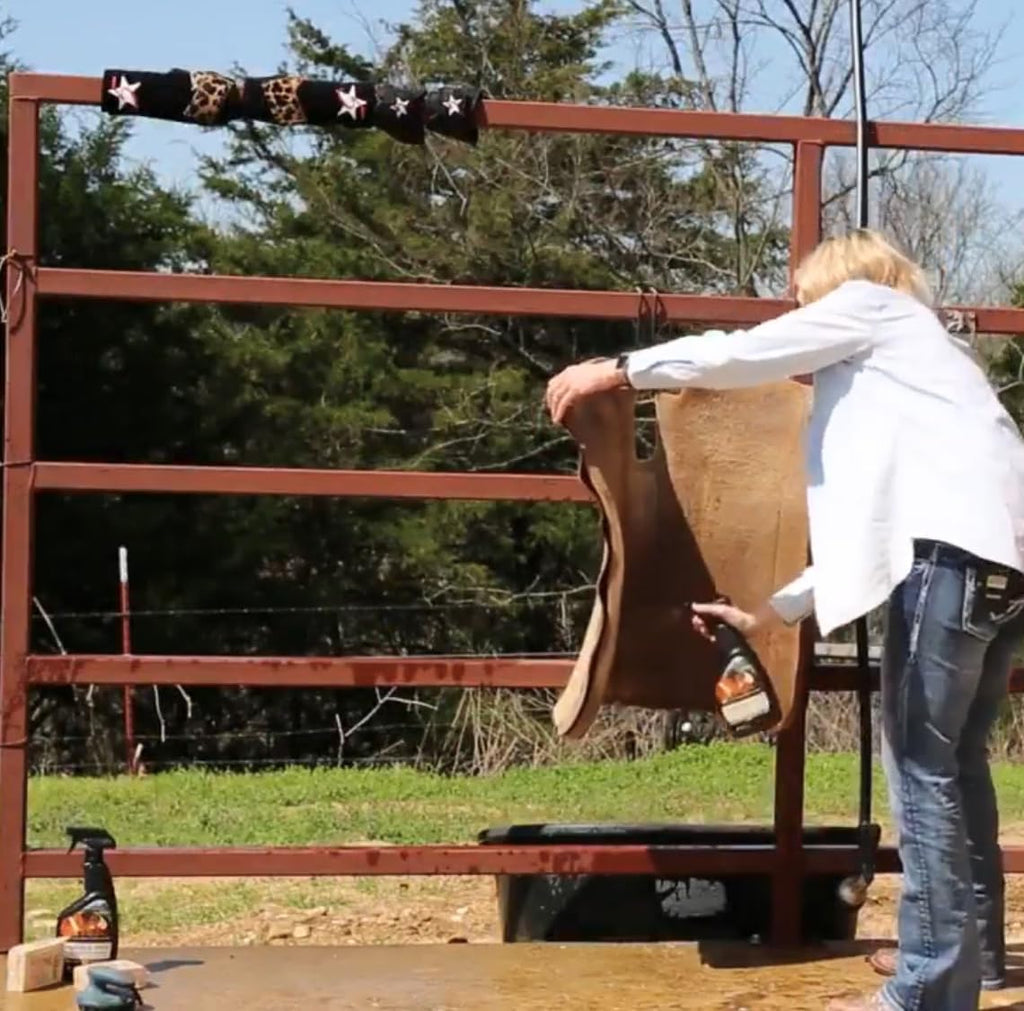 Authentic imported equine grooming cleaner for horse blankets and equipment