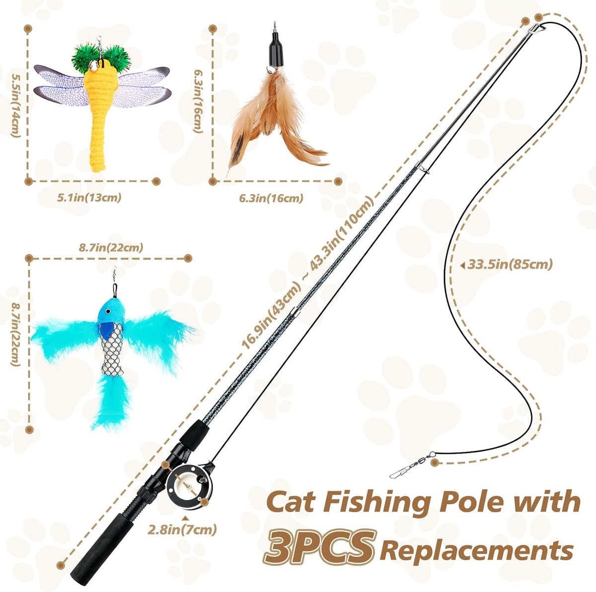 Feather bundle refill attachment designed to stimulate hunting instincts