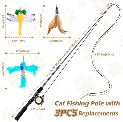 Pawababoo dragonfly worm attachment for interactive fishing pole catcher.