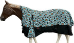 Tech Equestrian rain cover top view showing the neck collar area with hood attachment loops