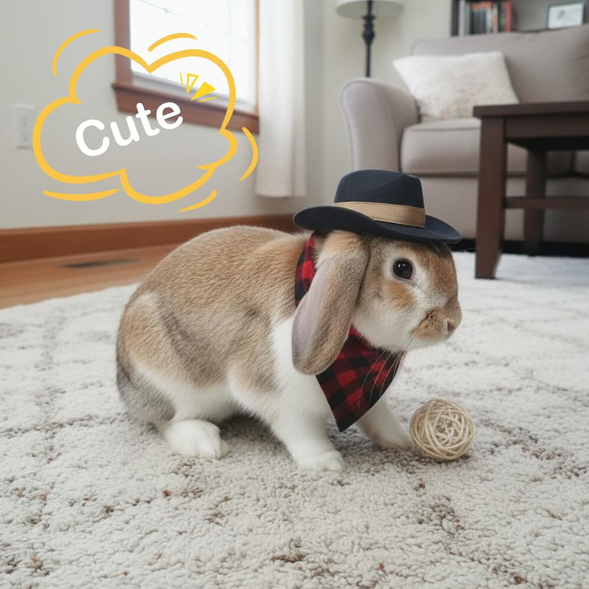 Adjustable pet cowboy outfit for guinea pigs and small cats