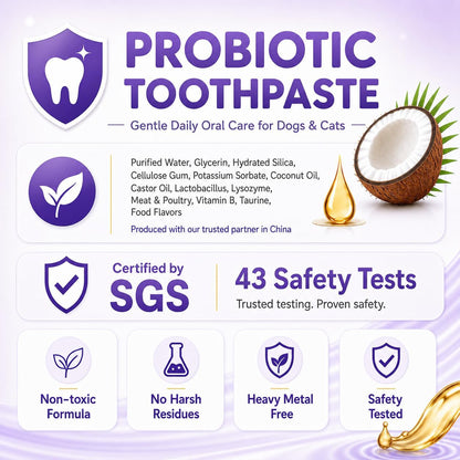 VVHOMIFE toothpaste for cats and dogs on a white background