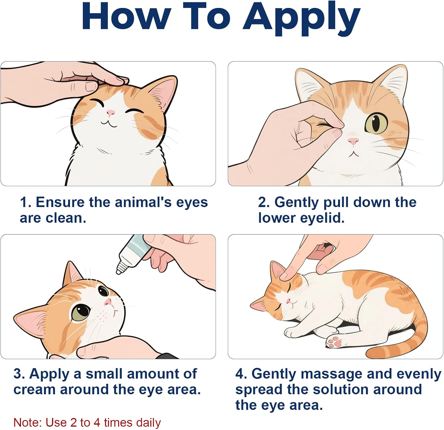 HAOYUSTORE daily pet ointment packaging displaying multi-species application instructions.