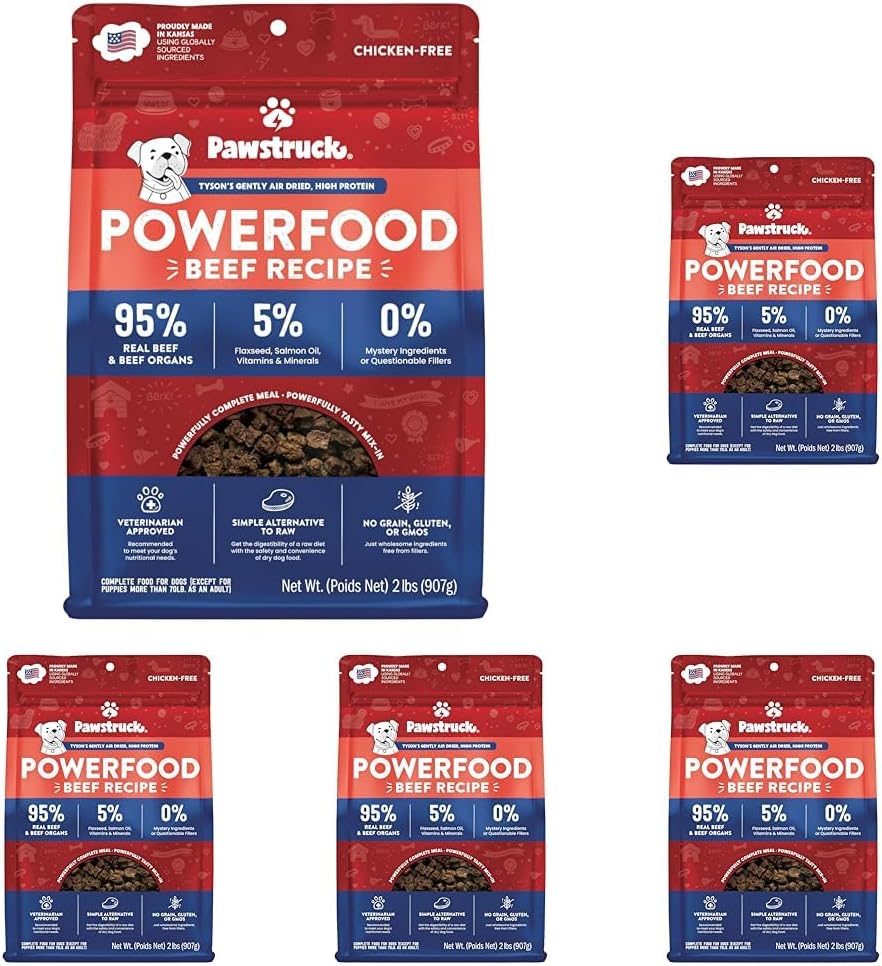 Pawstruck Air Dried Dog Food with Real Beef, Grain-Free, Made in USA, Non-GMO & Vet Recommended, High Protein Limited Ingredient Full-Feed for All Breeds & Ages, 2lb Bag - Image 13