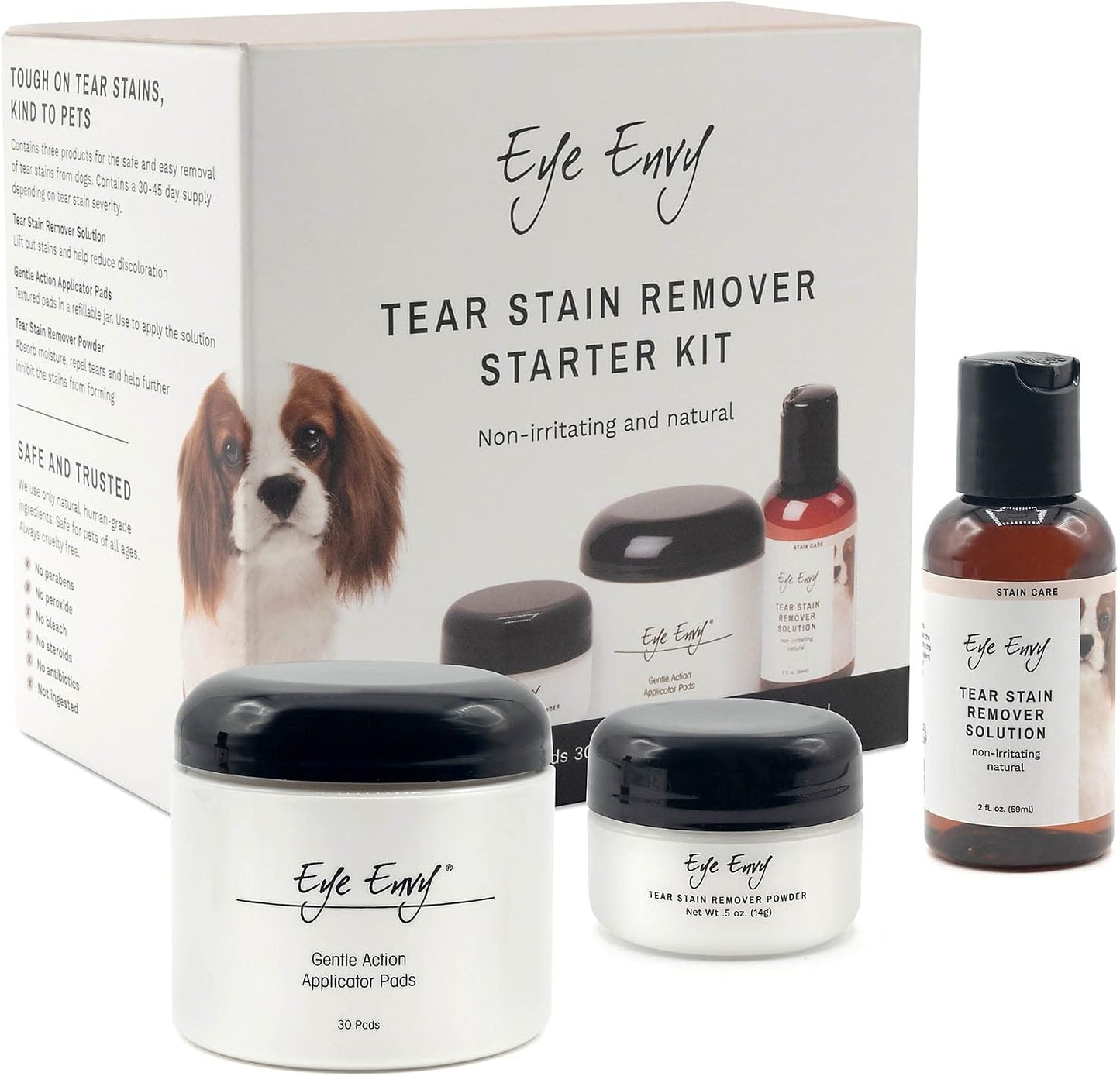 Eye Envy Dog Tear Stain Remover Starter Kit with ProPowder Brush | Stain Solution, Applicator Pads, Stain Powder and Small Applicator Brush | Lasts 30-45 Days - Image 11