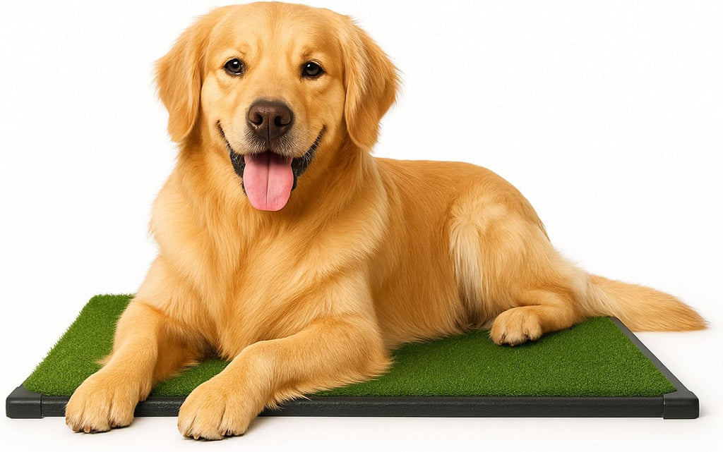 Clean artificial grass puppy pad for indoor use