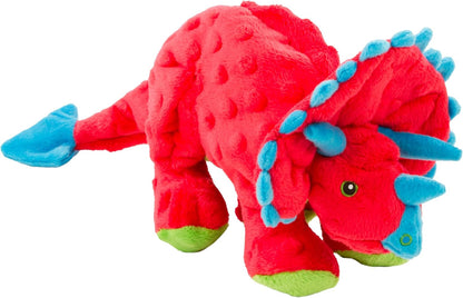 goDog Dinos Frills Squeaky Plush Dog Toy with Chew Guard Technology, Durable Fabric & Squeaker for Active Play, Gray, Large - Image 15