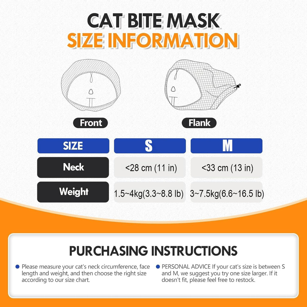 Cat wearing safe fit grooming muzzle