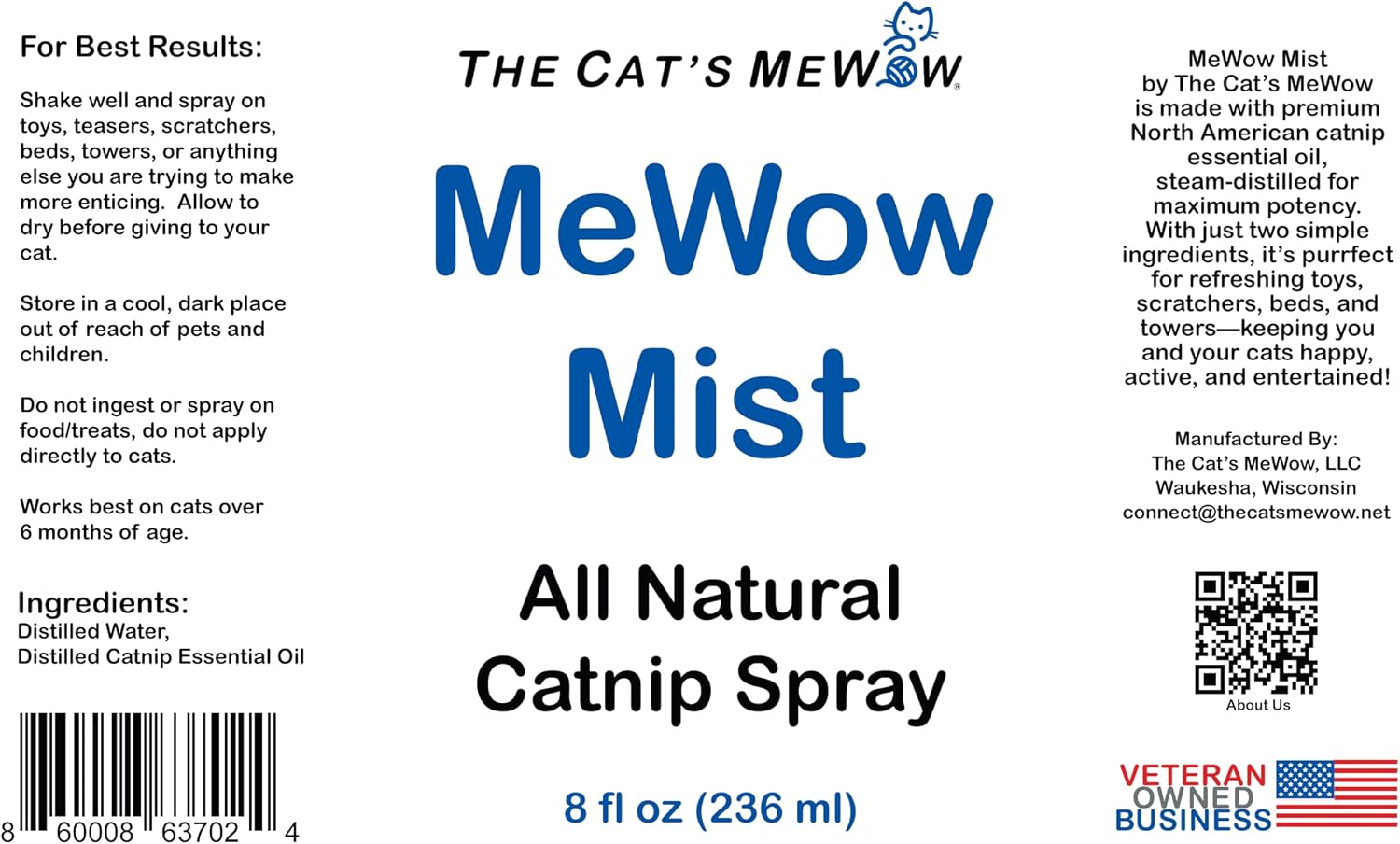 High potency pet mist bottle standing upright on a clean surface