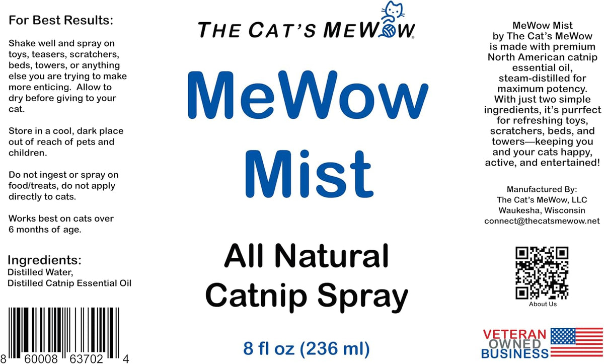 High potency pet mist bottle standing upright on a clean surface