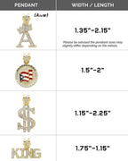 Icemond luxury rhinestone studded pet flag pendant necklace product packaging view