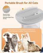 Close up of Oneisall cat grooming brush and attachments