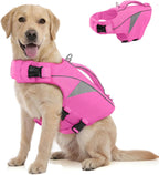 Queenmore Dog Life Jacket, Dogs Life Vest for Swimming, Dog lifejacket for Medium Dogs, Floating Doggy Jackets for Boating Kayaking, Adjustable Preserver with High Buoyancy and Rescue Handle(Pink,M) - Image 10