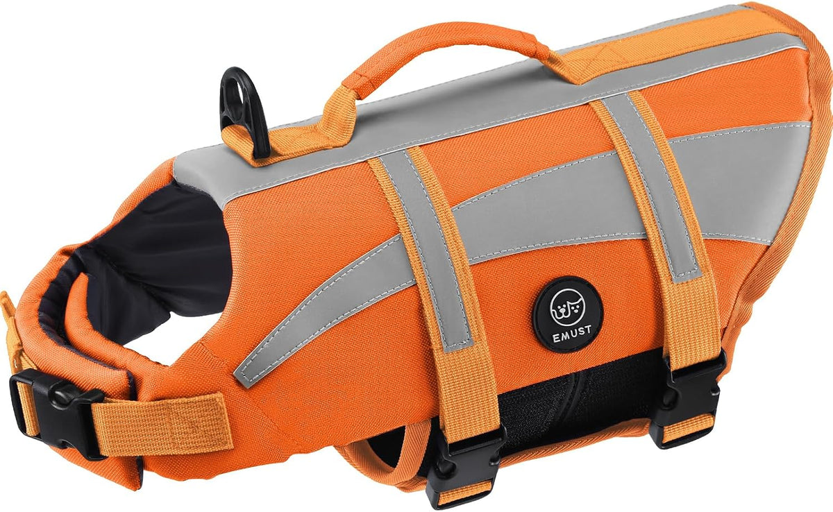 EMUST Life Vests for Dogs, Lightweight Small/Medium/Large Dog Life Preserver, XL Dog Life Jacket for Swimming/Boat/Water, Life Jacket for Large Dogs, NewTurquoise, XL - Image 12